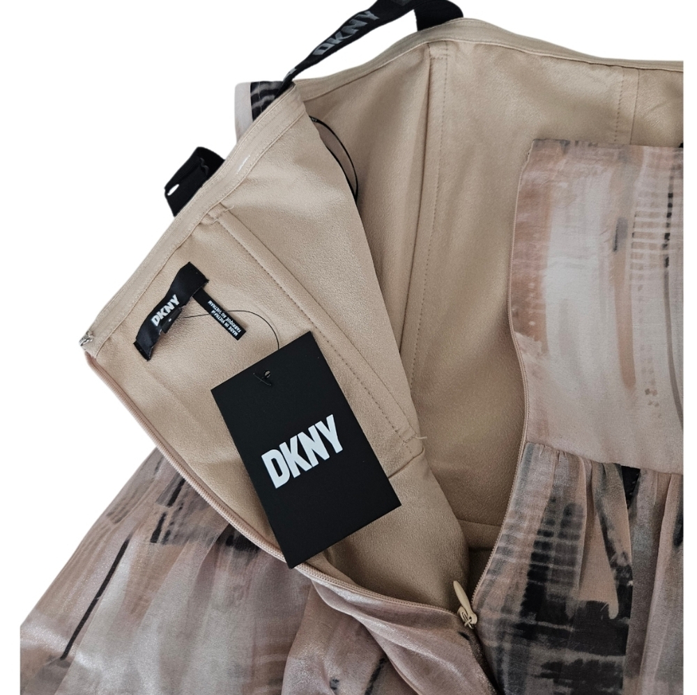 NWT DKNY Abstract Layered Mini Dress - Organza Gorset - Picture 2 of 13
